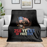 Funny Patriotic Bigfoot Throw Blanket 250 Years Of American Freedom