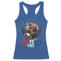 Funny Patriotic Bigfoot Racerback Tank Top 250 Years Of American Freedom