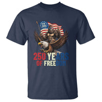 Funny Patriotic Bigfoot T Shirt 250 Years Of American Freedom