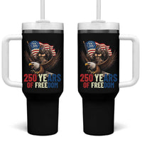 Funny Patriotic Bigfoot Tumbler With Handle 250 Years Of American Freedom