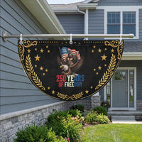 Funny Bigfoot Patriotic Fan Flag 250 Years Of American Freedom