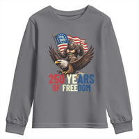 Funny Patriotic Bigfoot Youth Sweatshirt 250 Years Of American Freedom