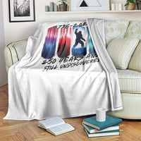 Funny Patriotic Bigfoot Throw Blanket 250 Years And Still Undiscovered