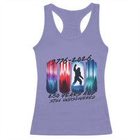 Funny Patriotic Bigfoot Racerback Tank Top 250 Years And Still Undiscovered