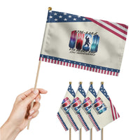 Funny Patriotic Bigfoot Patriotic Handheld Flag 250 Years And Still Undiscovered