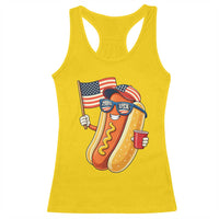 Funny Patriotic Hotdog Racerback Tank Top USA 250th Anniversary