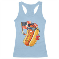 Funny Patriotic Hotdog Racerback Tank Top USA 250th Anniversary