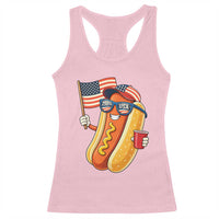 Funny Patriotic Hotdog Racerback Tank Top USA 250th Anniversary