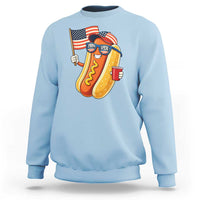 Funny Patriotic Hotdog Sweatshirt USA 250th Anniversary