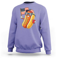 Funny Patriotic Hotdog Sweatshirt USA 250th Anniversary