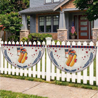 Funny Hotdog Patriotic Fan Flag USA 250th Anniversary