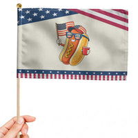 Funny Patriotic Hotdog Patriotic Handheld Flag USA 250th Anniversary