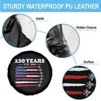 American Flag Fighter Jets Spare Tire Cover USA 250 Years Of Freedom