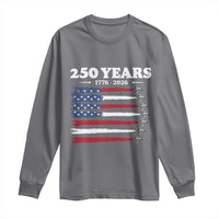 American Flag Fighter Jets Long Sleeve Shirt USA 250 Years Of Freedom