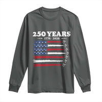 American Flag Fighter Jets Long Sleeve Shirt USA 250 Years Of Freedom