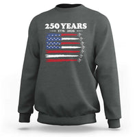 American Flag Fighter Jets Sweatshirt USA 250 Years Of Freedom