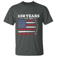 American Flag Fighter Jets T Shirt USA 250 Years Of Freedom