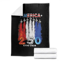 Patriotic Fighter Jets Throw Blanket USA 250 Years Of Freedom