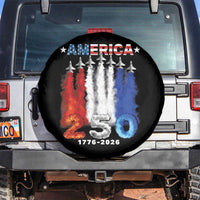 Patriotic Fighter Jets Spare Tire Cover USA 250 Years Of Freedom