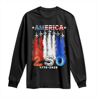 Patriotic Fighter Jets Long Sleeve Shirt USA 250 Years Of Freedom