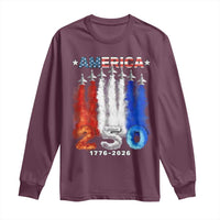 Patriotic Fighter Jets Long Sleeve Shirt USA 250 Years Of Freedom