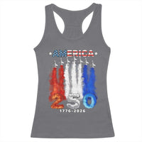 Patriotic Fighter Jets Racerback Tank Top USA 250 Years Of Freedom