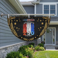 Fighter Jets Patriotic Fan Flag USA 250 Years Of Freedom
