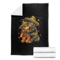 Funny Punch Baby Monkey Cinco De Mayo Throw Blanket Mexican Fiesta Gift