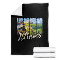 Vintage Illinois State Route Highway 66 Throw Blanket Southwest Souvenir