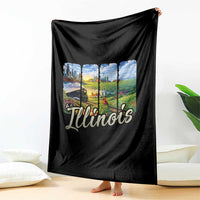 Vintage Illinois State Route Highway 66 Throw Blanket Southwest Souvenir