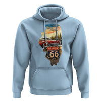 Route Highway 66 Illinois State Pride Hoodie Mother Road Travel Gift