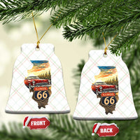 Route Highway 66 Illinois State Pride Ceramic Ornament Mother Road Travel Gift