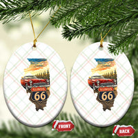 Route Highway 66 Illinois State Pride Ceramic Ornament Mother Road Travel Gift