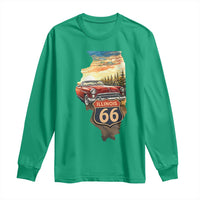 Route Highway 66 Illinois State Pride Long Sleeve Shirt Mother Road Travel Gift