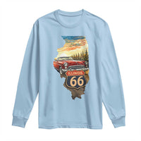 Route Highway 66 Illinois State Pride Long Sleeve Shirt Mother Road Travel Gift