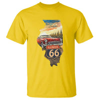Route Highway 66 Illinois State Pride T Shirt Mother Road Travel Gift