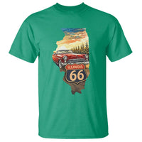 Route Highway 66 Illinois State Pride T Shirt Mother Road Travel Gift