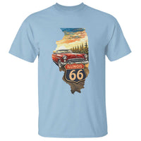 Route Highway 66 Illinois State Pride T Shirt Mother Road Travel Gift