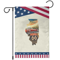 Route Highway 66 Illinois State Pride Garden Flag Mother Road Travel Gift