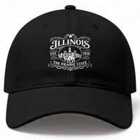 The Prairie State Illinois Souvenir Baseball Cap Historic Midwest Gift