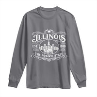 The Prairie State Illinois Souvenir Long Sleeve Shirt Historic Midwest Gift