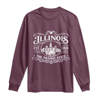 The Prairie State Illinois Souvenir Long Sleeve Shirt Historic Midwest Gift