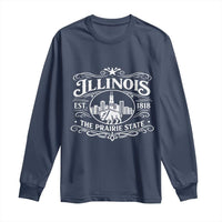 The Prairie State Illinois Souvenir Long Sleeve Shirt Historic Midwest Gift