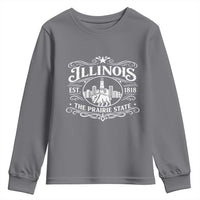 The Prairie State Illinois Souvenir Youth Sweatshirt Historic Midwest Gift