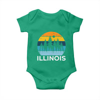 Vintage Illinois Mountain Forest Baby Onesie Nature Adventure Gift