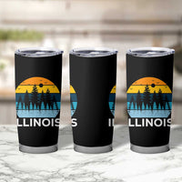 Vintage Illinois Mountain Forest Tumbler Cup Nature Adventure Gift