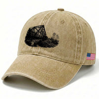 Mother Road Adventure Graphic Washed Cotton Baseball Cap Vintage Route Highway 66 Bridge