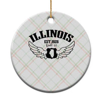 Illinois Route Highway 66 Souvenir Ceramic Ornament Open Road Adventure