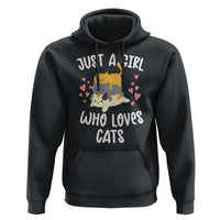 Just A Girl Who Loves Cats Hoodie Cute Kittens Pet Lover - Wonder Print Shop