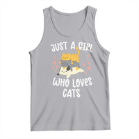 Just A Girl Who Loves Cats Tank Top Cute Kittens Pet Lover - Wonder Print Shop